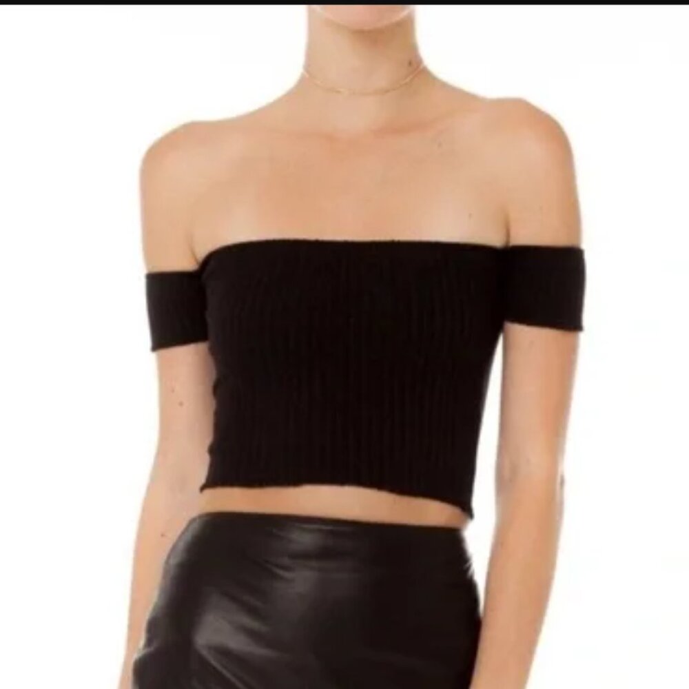 Are You Am I Minka Short Sleeve Top Black M